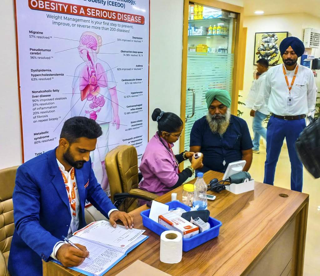 80 people examined at the health checkup camp at Park Krishna Hospital Bathinda